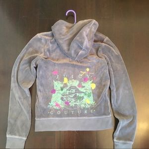$125 Juicy Couture girls grey hoodie size medium